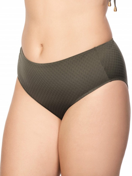 Hoher Taillenslip St. Tropez in Olive von Ulla Lingerie fèminine 9132 Seitenansicht